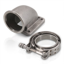 Load image into Gallery viewer, Universal 2.5" T3 T4 Turbo V-Band 90 Degree Elbow Adapter Flange Cast + Clamp