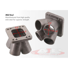 Load image into Gallery viewer, Universal 4-1 T3 T4 Turbo Flange Mild Steel Header Manifold Merge Collector