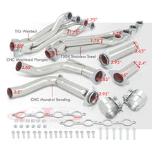 Load image into Gallery viewer, Chevrolet Silverado 2007-2013 / GMC Sierra 2007-2013 4.8L 5.3L 6.0L 6.2L V8 Stainless Steel Long Tube Exhaust Header + Y-Pipe