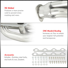 Load image into Gallery viewer, Ford Mustang 260-302 4.3L 4.7L 5.0L V8 1964-1977 Stainless Steel Shorty Exhaust Header
