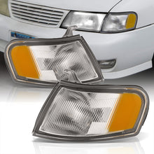 Load image into Gallery viewer, Nissan Sentra/200SX Corner Light Chrome Housing Amber Reflector