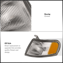 Load image into Gallery viewer, Nissan Sentra/200SX Corner Light Chrome Housing Amber Reflector