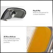 Load image into Gallery viewer, Nissan Sentra/200SX Corner Light Chrome Housing Amber Reflector