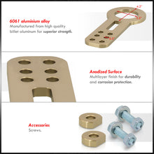 Load image into Gallery viewer, AJP Distributors Upgrade Light Weight T6061 Billet Aluminum Front Bumper Chassis 10mm Tow Towing Hook Ring Kit Anodized Gunmetal for Universal Car Auto Trailer Track Drift Trailer