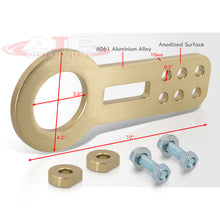 Load image into Gallery viewer, AJP Distributors Upgrade Light Weight T6061 Billet Aluminum Front Bumper Chassis 10mm Tow Towing Hook Ring Kit Anodized Gunmetal for Universal Car Auto Trailer Track Drift Trailer