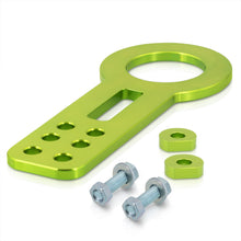 Load image into Gallery viewer, AJP Distributors Upgrade Light Weight T6061 Billet Aluminum Front Bumper Chassis 10mm Tow Towing Hook Ring Kit Anodized Lime Green for Universal Car Auto Trailer Track Drift Trailer
