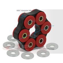 Load image into Gallery viewer, BMW 3 Series E30 E36 E46 Non-M Manual Transmission Drive Shaft Flex Disc Black with Red Polyurethane Bushing (LK=78mm/12mm)