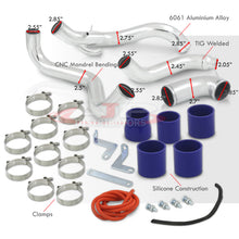 Load image into Gallery viewer, Nissan 240SX S14 1995-1998 SR20DET Bolt-On Aluminum Polished Piping Kit + Blue Couplers