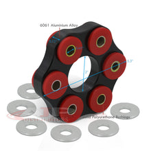 Load image into Gallery viewer, BMW 3 Series E30 E36 E46 M3 Automatic / Manual / SMG Transmission Drive Shaft Flex Disc Black with Red Polyurethane Bushing (LK=96mm/12mm)