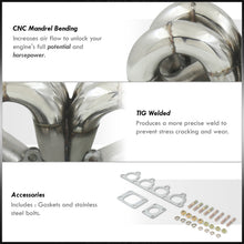 Load image into Gallery viewer, Honda Civic 1988-2000 / CRX 1988-1991 / Del Sol 1993-1997 D-Series D15 D16 T3/T4 Ram Horn Stainless Steel Turbo Manifold (40mm Wastegate Flange)