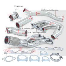 Load image into Gallery viewer, Chevrolet Impala 2004-2005 / Pontiac Grand Prix 1997-2003 3.8L V6 Supercharged Stainless Steel Exhaust Header