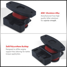 Load image into Gallery viewer, Volkswagen MK4 Jetta 1999-2004 / Golf GTI 1999-2005 / Audi TT 2004-2006 2.8L VR6 Engine & Manual Transmission Motor Mount Black with Red Polyurethane Bushing
