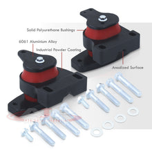 Load image into Gallery viewer, Volkswagen MK4 Jetta 1999-2004 / Golf GTI 1999-2005 / Audi TT 2004-2006 2.8L VR6 Engine & Manual Transmission Motor Mount Black with Red Polyurethane Bushing