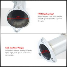 Load image into Gallery viewer, Honda Civic SI 2002-2005 Stainless Steel Resonated Test Pipe