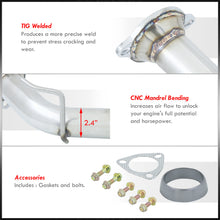 Load image into Gallery viewer, Honda Civic SI 2002-2005 Stainless Steel Resonated Test Pipe