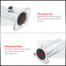 Load image into Gallery viewer, Acura Honda 2.5" 3 Piece Adjustable Stainless Steel Test Pipe Polished