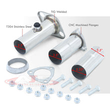 Load image into Gallery viewer, Acura Honda 2.5" 3 Piece Adjustable Stainless Steel Test Pipe Polished