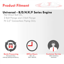 Load image into Gallery viewer, Acura Honda 2.5" 3 Piece Adjustable Stainless Steel Test Pipe Polished