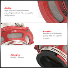 Load image into Gallery viewer, Universal 2.5" Air Intake Bypass Filter Red