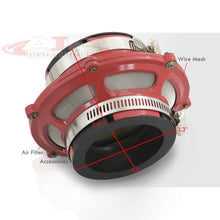 Load image into Gallery viewer, Universal 2.5" Air Intake Bypass Filter Red
