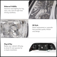 Load image into Gallery viewer, Ford Mustang 1987-1993 1 Piece Style Headlights + Corners Chrome Housing Clear Len Clear Reflector