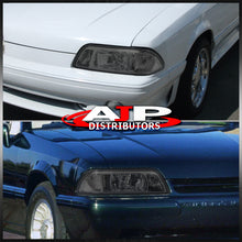 Load image into Gallery viewer, Ford Mustang 1987-1993 1 Piece Style Headlights + Corners Chrome Housing Smoke Len Clear Reflector