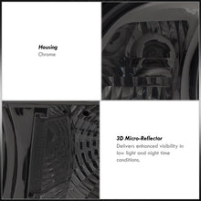 Load image into Gallery viewer, Ford Mustang 1987-1993 1 Piece Style Headlights + Corners Chrome Housing Smoke Len Clear Reflector