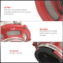 Load image into Gallery viewer, Universal 2.75" Air Intake Bypass Filter Red