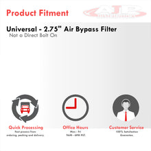 Load image into Gallery viewer, Universal 2.75" Air Intake Bypass Filter Red