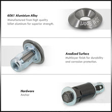 Load image into Gallery viewer, JDM Sport Universal M6 Anchor Type Fender Washer Kit Gun Metal (6 Piece Per Pack)