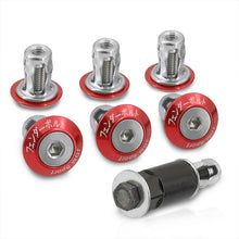 Load image into Gallery viewer, JDM Sport Universal M6 Anchor Type Fender Washer Kit Red (6 Piece Per Pack)