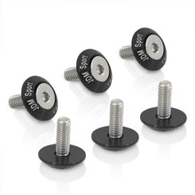 Load image into Gallery viewer, AJP Distributors Upgrade Universal JDM Sport 6-Piece M6 X 20MM 6061 CNC Billet Aluminum Engine Bay Dress Up Fender Washer Hex Screw Bolt Nut Bumper Fastener Kit Set Anodized Black