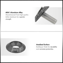 Load image into Gallery viewer, AJP Distributors Upgrade Universal JDM Sport 6-Piece M6 X 20MM T-6061 CNC Billet Aluminum Engine Bay Dress Up Fender Washer Hex Screw Bolt Nut Bumper Fastener Kit Set Anodized Gray