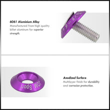 Load image into Gallery viewer, AJP Distributors Upgrade Universal JDM Sport 6-Piece M6 X 20MM T6061 CNC Billet Aluminum Engine Bay Dress Up Fender Washer Hex Screw Bolt Nut Bumper Fastener Kit Set Anodized Purple