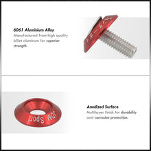 Load image into Gallery viewer, AJP Distributors VIP Upgrade Universal JDM Sport 6-Piece M6X20MM T-6061 CNC Billet Aluminum Engine Bay Dress Up Fender Washer Hex Screw Bolt Nut Bumper Fastener Kit Set Anodized Red