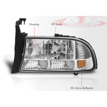 Load image into Gallery viewer, Dodge Dakota 1997-2004 / Durango 1998-2003 1 Piece Style Headlights + Bumpers Chrome Housing Clear Len Amber Reflector