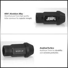 Load image into Gallery viewer, JDM Sport Universal 12 x 1.25 Lug Nuts Black (20 Pieces)