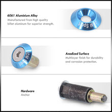 Load image into Gallery viewer, JDM Sport Fender Washer M6 Rivet Type Fastners Blue (6 Piece Per Pack)