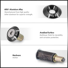 Load image into Gallery viewer, JDM Sport Fender Washer M6 Rivet Type Fastners Black (6 Piece Per Pack)