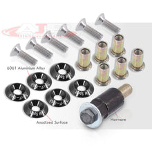 Load image into Gallery viewer, JDM Sport Fender Washer M6 Rivet Type Fastners Black (6 Piece Per Pack)