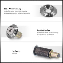 Load image into Gallery viewer, JDM Sport Fender Washer M6 Rivet Type Fasteners Gunmetal (6 Piece Per Pack)
