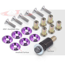 Load image into Gallery viewer, JDM Sport Fender Washer M6 Rivet Type Fasteners Purple (6 Piece Per Pack)