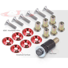 Load image into Gallery viewer, JDM Sport Fender Washer M6 Rivet Type Fasteners Red (6 Piece Per Pack)