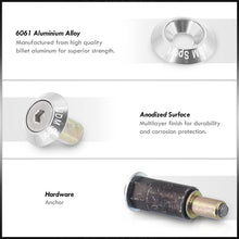 Load image into Gallery viewer, JDM Sport Fender Washer M6 Rivet Type Fasteners Silver (6 Piece Per Pack)