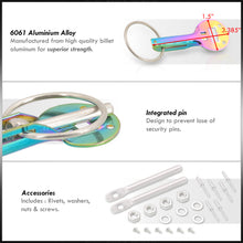 Load image into Gallery viewer, Universal Hood Lock Pins Neo Chrome (Sparco Style)