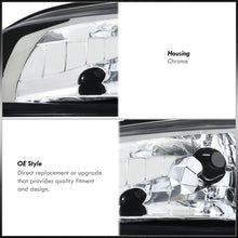 Load image into Gallery viewer, Honda Civic Sedan 1992-1995 1 Piece Style Headlights + Corners Chrome Housing Clear Len Amber Reflector