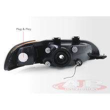 Load image into Gallery viewer, Honda Civic Sedan 1992-1995 1 Piece Style Headlights + Corners Chrome Housing Clear Len Amber Reflector