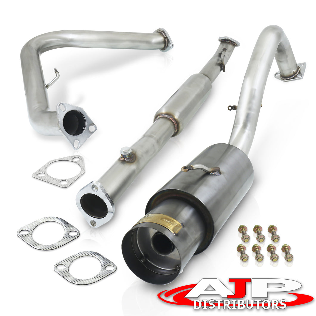 Mitsubishi Eclipse GS RS I4 2000-2005 N1 Style Stainless Steel Catback Exhaust System Gunmetal (Piping: 2.25