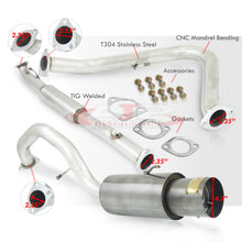 Load image into Gallery viewer, Mitsubishi Eclipse GS RS I4 2000-2005 N1 Style Stainless Steel Catback Exhaust System Gunmetal (Piping: 2.25" / 58mm | Tip: 4.5")