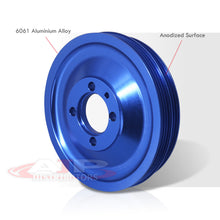 Load image into Gallery viewer, Mitsubishi 2.0L 4G63 / 2.4L 4G64 Underdrive Crank Pulley Blue